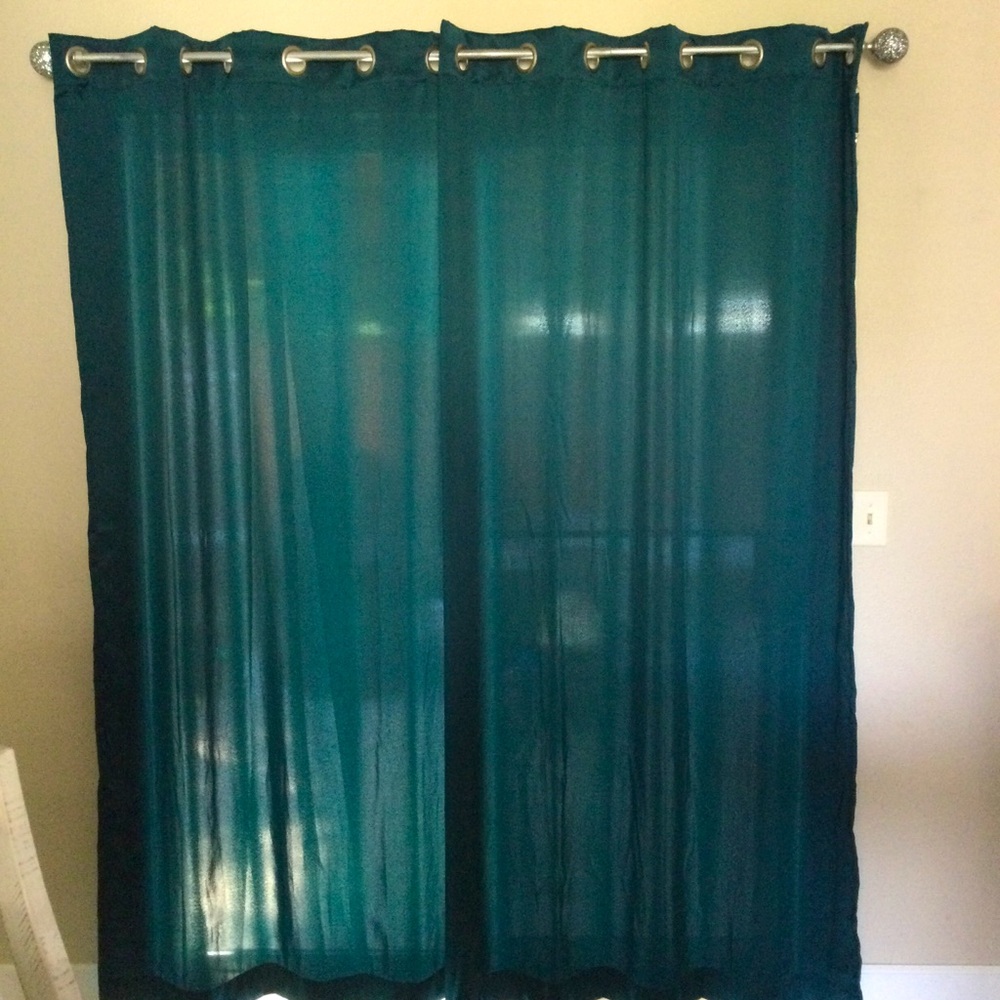Blackout Long Grommet Green Curtain Panel Keeps Sunlight out summer polyester